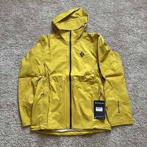 Black Diamond Brand New Storm Line Stretch Rain Shell Yellow Men's Medium